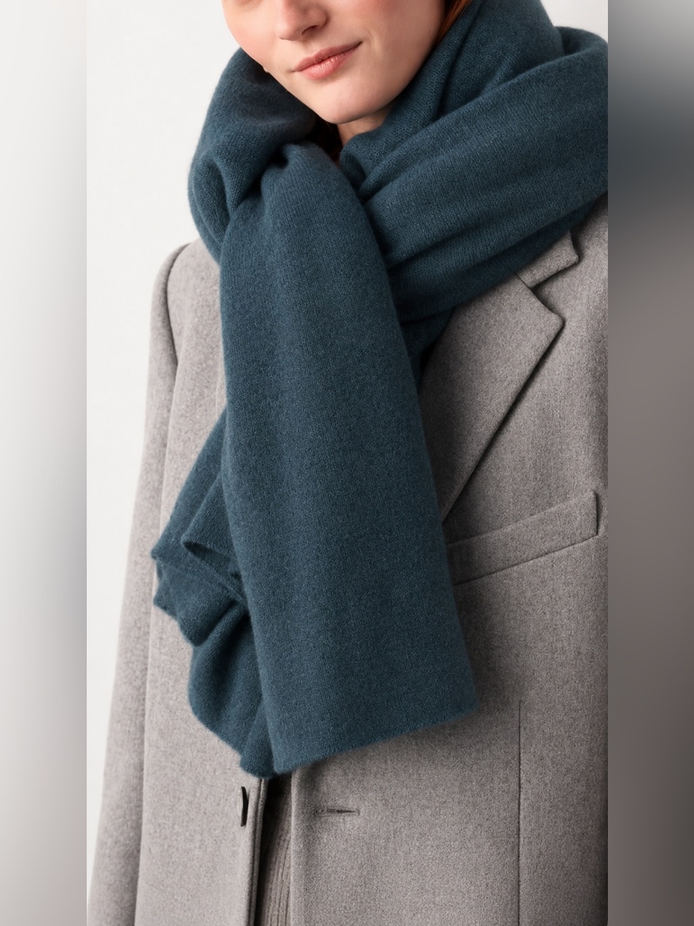 White + Warren Spruce Heather Cashmere Mini Scarf 1777T